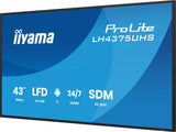 iiyama LH4375UHS-B2AG skilte display Digital fladpaneldisplay 108 cm (42.5") LCD Wi-Fi 500 cd/m² 4K Ultra HD Sort Indbygget processer Android 11 24/7