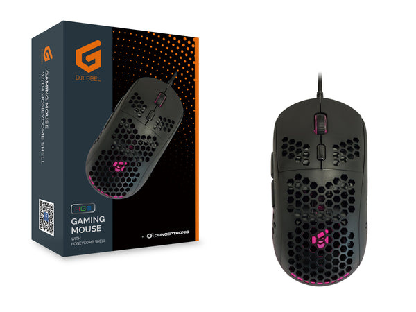 Conceptronic DJEBBEL04B mus Spil Højre hånd USB Type-A Optisk 6400 dpi