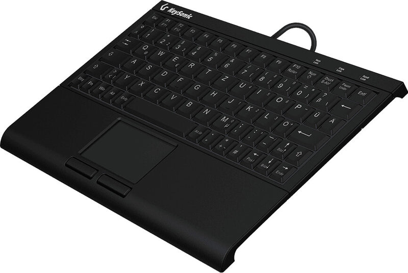 KeySonic KSK-3211ELU (DE) tastatur Hjem USB QWERTZ Tysk Sort
