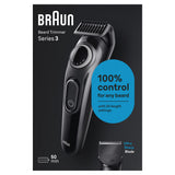 Braun BeardTrimmer 3 BT3400 skæg trimmer Batteri 20 1 cm Sort