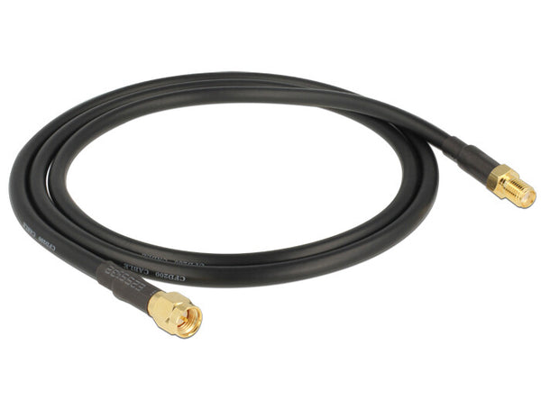 DeLOCK 88930 koaxial kabel CFD200 0,9 m SMA Sort