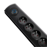 Qoltec 50271 overspændingsbeskytter Sort 5 AC stikkontakt(er) 230 V 3 m