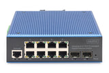 Digitus DN-651156 netværksswitch Administreret L2 Gigabit Ethernet (10/100/1000) Sort, Blå