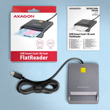 Axagon CRE-SM3TC smartcard læser Indendørs USB USB Type-C Grå