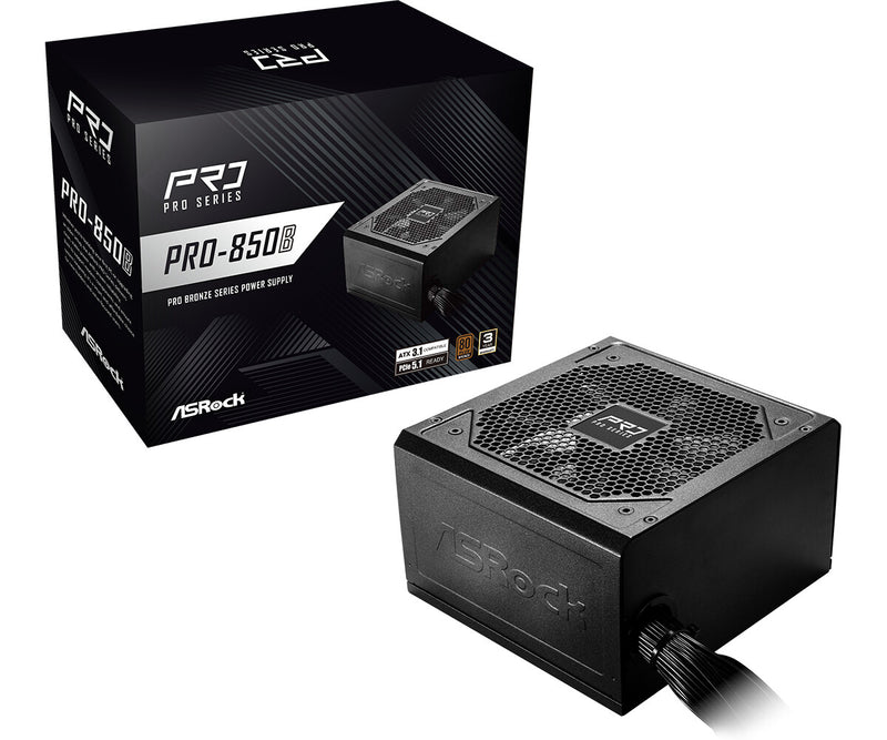 Asrock PRO-850B enhed til strømforsyning 850 W 24-pin ATX ATX Sort