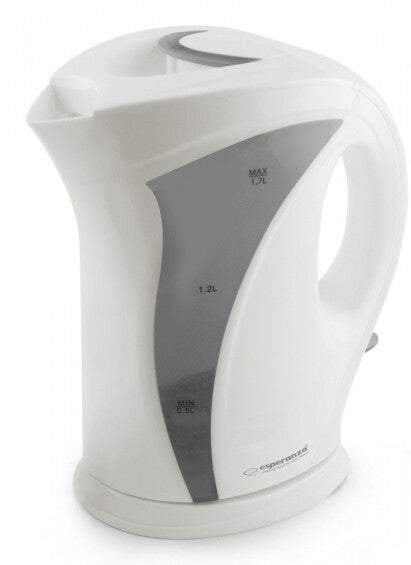 Esperanza EKK018E elkedel 1,7 L 2200 W Grå, Hvid
