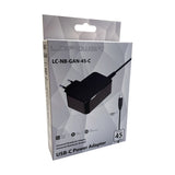 LC-Power LC-NB-GAN-45-C oplader til mobil enhed Laptop Sort Vekselstrøm Indendørs
