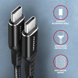 Axagon BUCM-CM10AB USB-kabel USB 2.0 1 m USB C 0,48 Gbit/sek. 60 W Sort