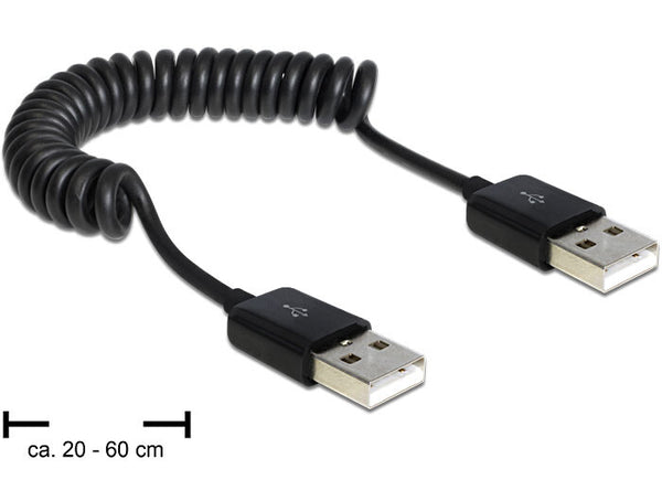 DeLOCK 83239 USB-kabel USB 2.0 0,6 m USB A 0,48 Gbit/sek. Sort