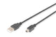 Digitus AK-300108-010-S USB-kabel USB 2.0 1 m USB A Mini-USB B 0,48 Gbit/sek. Sort