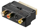 Goobay 50499 kabel kønsskifter SCART 3x RCA / Mini-DIN 4 Sort