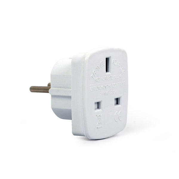 Gembird A-AC-UKEU-001 strømstik adapter Type G (UK) Type F Hvid