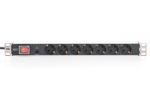 Digitus DN-95403 overspændingsbeskytter Sort 7 AC stikkontakt(er) 250 V 2 m
