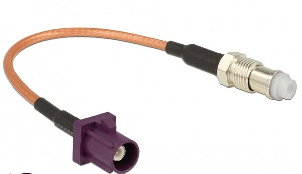 DeLOCK 89675 koaxial kabel RG-316 0,15 m FAKRA D FME Sort, Brun