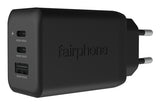 Fairphone ACCHAR-404-WW1 oplader til mobil enhed Universel Sort Vekselstrøm Hurtig opladning Indendørs