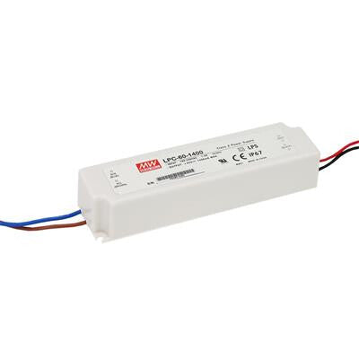 MEAN WELL LPC-60-1050 strømadapter og vekselret Indendørs 60 W Hvid