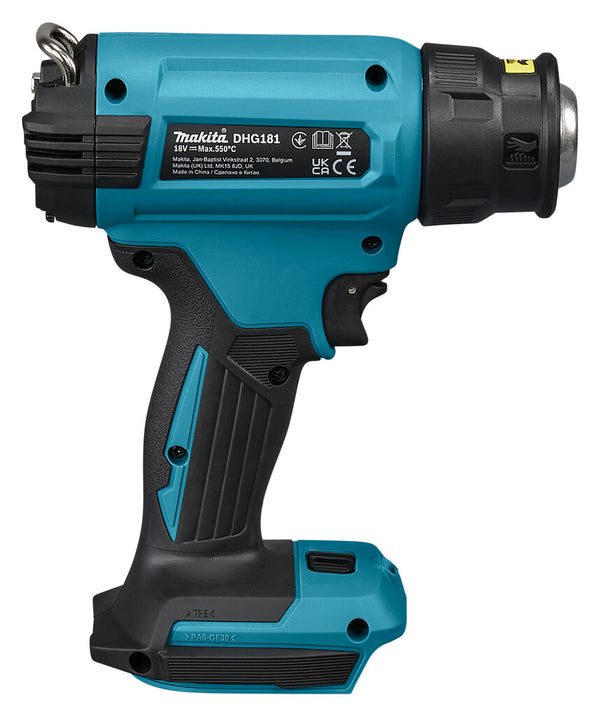 Makita DHG181ZK varmepistol Varmluftspistol 200 l/min 550 °C Sort, Grøn