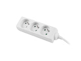 Lanberg PS0-03E-0150-W stikdåse 1,5 m 3 AC stikkontakt(er) Indendørs Hvid