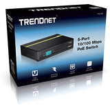 Trendnet TPE-S50 netværksswitch Ikke administreret L2 Fast Ethernet (10/100) Strøm over Ethernet (PoE) Sort