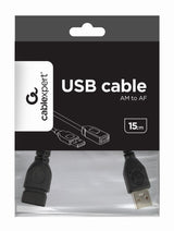 Gembird CCP-USB2-AMAF USB-kabel USB 2.0 150 m USB A Sort