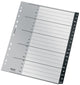 Leitz 12070000 faneskiller Alfabetisk faneindeks Polypropylen (PP) Sort, Hvid