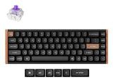 Keychron K6 HE tastatur Universel USB + Bluetooth Brun, Sort