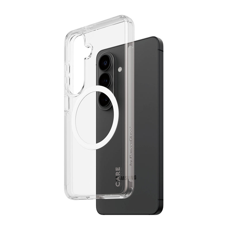 PanzerGlass CARE™ by ® Urban Explorer Case Transparant m. Hvid Qi Samsung Galaxy S26