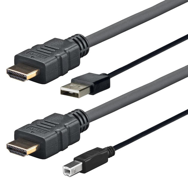Vivolink PROHDMIUSBAB2AMP HDMI-kabel 2 m Sort