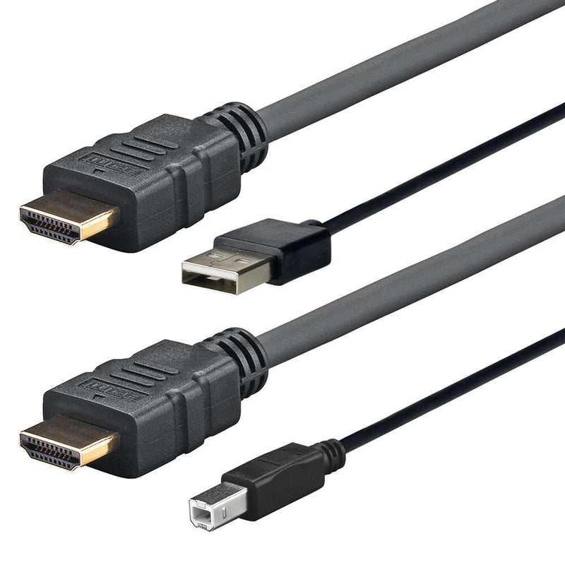Vivolink PROHDMIUSBAB2AMP HDMI-kabel 2 m Sort