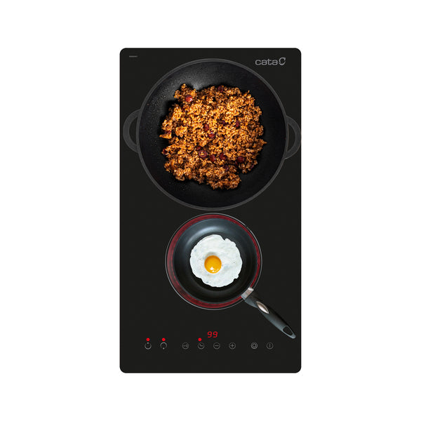 CATA TD 3002 BK Sort Indbygget 29 cm Keramisk 2 zone(s)