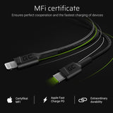 Green Cell KABGC07 Lightning kabel 1 m Sort