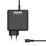 Port Designs 900097B-EU oplader til mobil enhed Smartphone, Tablet Sort Vekselstrøm Hurtig opladning Indendørs