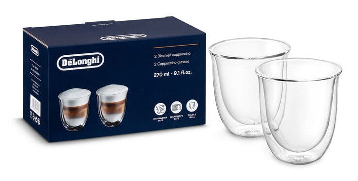 De’Longhi 5513214601 kaffeglas Transparent 2 stk 270 ml