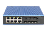 Digitus DN-651160 netværksswitch Administreret L2/L3 Gigabit Ethernet (10/100/1000) Sort, Blå