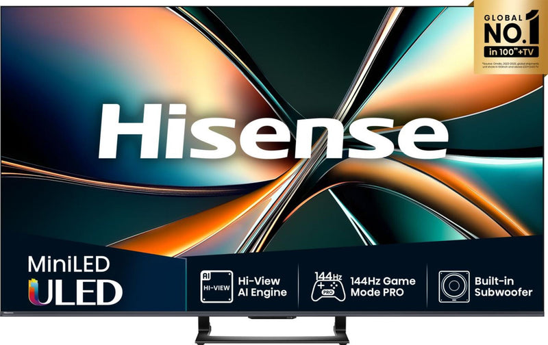 Hisense 65U7Q 165,1 cm (65") 4K Ultra HD Smart TV Wi-Fi Sort 500 cd/m²