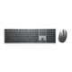 DELL KM7321W tastatur Mus inkluderet Kontor RF trådløs + Bluetooth QWERTZ Tysk Grå, Titanium