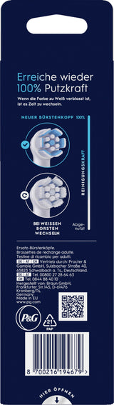 Oral-B 8700216194679 børstehoved til elektrisk tandbørste 6 stk Hvid