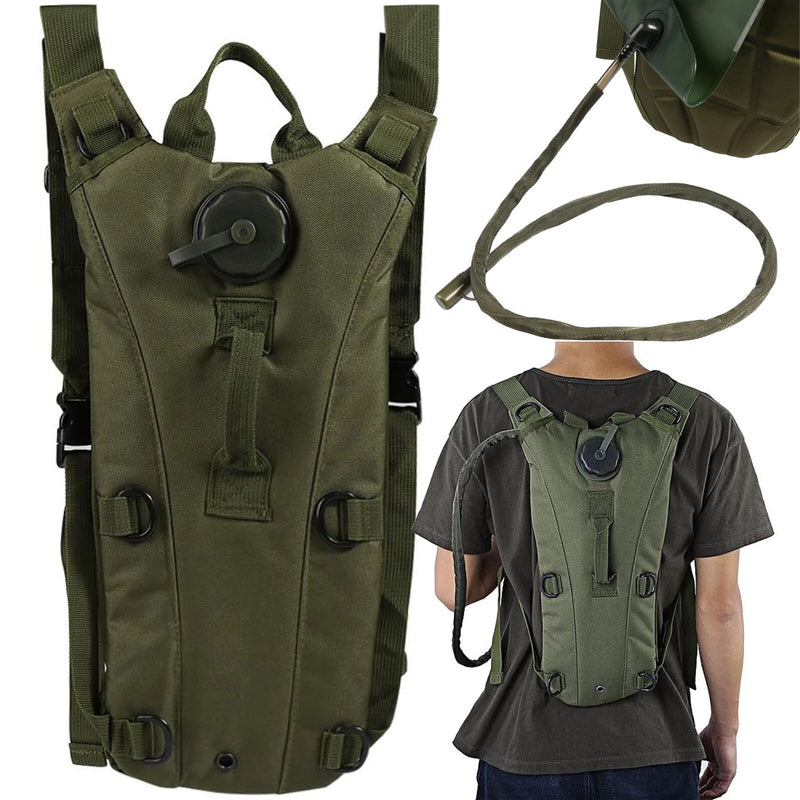 Extralink MILITARY PLECAK ROWEROWY GÓRSKI HYDRACYJNY Z BUK?AKIEM NA WOD? 3L MIL-1114 rygsæk Sportsrygsæk Grøn Polyester