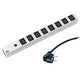 Bachmann 333.408 strømforsyningsenhed (PDU) 8 AC stikkontakt(er) 1U Sort, Grå, Sølv
