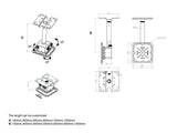 Multibrackets 3595 monteringsbeslag til projektor Loft Hvid