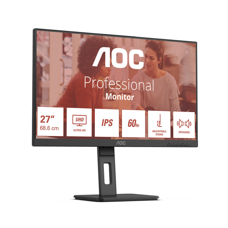 AOC E3 U27E3UF computerskærm 68,6 cm (27") 3840 x 2160 pixel 4K Ultra HD LED Sort