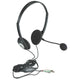 Manhattan 164429 hovedtelefoner/headset Ledningsført Opkald/musik Sort, Sølv