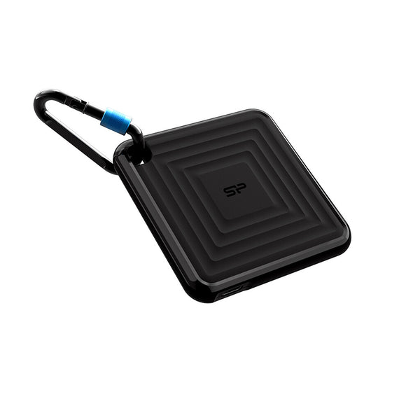 Silicon Power PC60 Portable SSD 1 TB USB Type-A til USB Type-C 3.2 Gen 1 (3.1 Gen 1) Sort