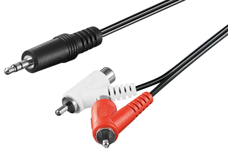 Goobay 50213 lydkabel 1,5 m 3.5mm 2 x RCA Sort, Rød, Hvid