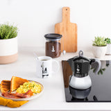 Bialetti Moka Induction Moka gryde 0,4 L Sort, Sølv
