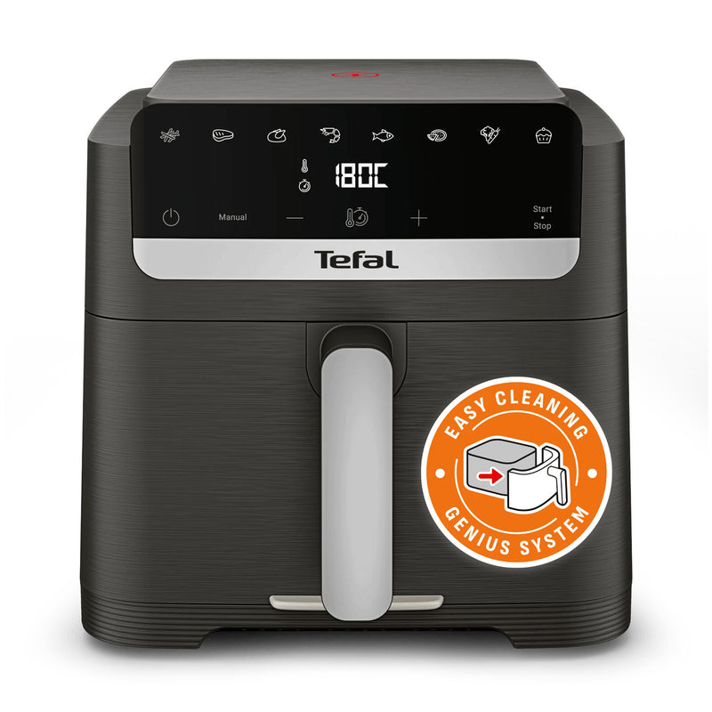 Tefal Easy Fry Mega Compact EY866HE1 frituregryde Enkelt 7,5 L Enkeltstående Varmluftsteger Sort, Sølv