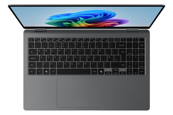 Samsung Galaxy Book5 360 Intel Core Ultra 5 226V Laptop 39,6 cm (15.6") Berøringsskærm Fuld HD 16 GB LPDDR5x-SDRAM 512 GB SSD Wi-Fi 7 (802.11be) Windows 11 Pro Grå QWERTZ Tysk