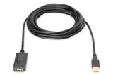 Digitus DA-70130-4 USB-kabel USB 2.0 5 m USB A 0,48 Gbit/sek. Sort