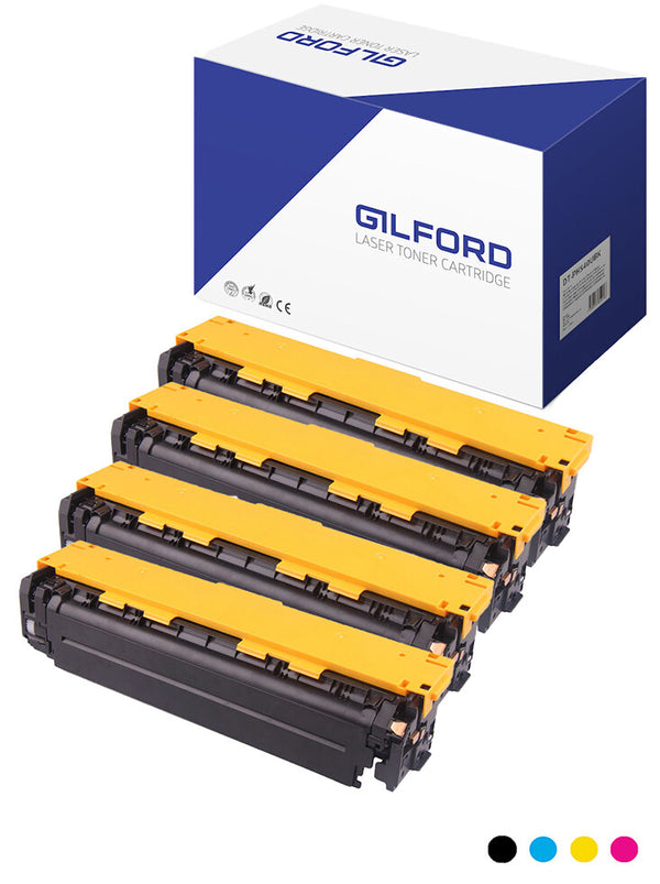 Gilford CB541A#KIT tonerpatron 1 stk Kompatibel Sort, Blå, Magenta, Gul