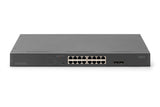 Digitus DN-95347-2 netværksswitch Ikke administreret Gigabit Ethernet (10/100/1000) Strøm over Ethernet (PoE) 1U Grå
